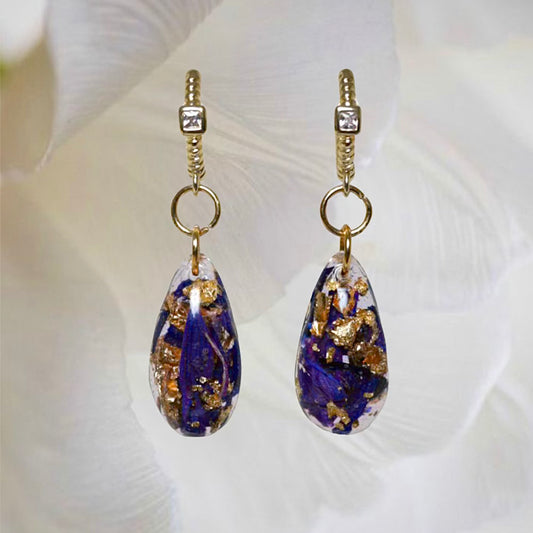 Indigo Iris Earrings